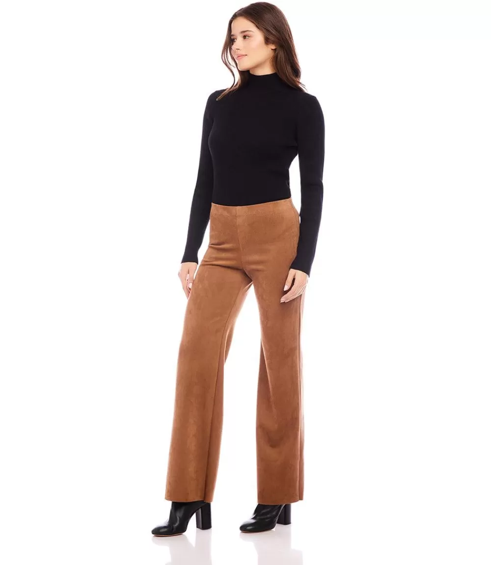 Petite Size Faux Suede Presley Pants>Karen Kane New