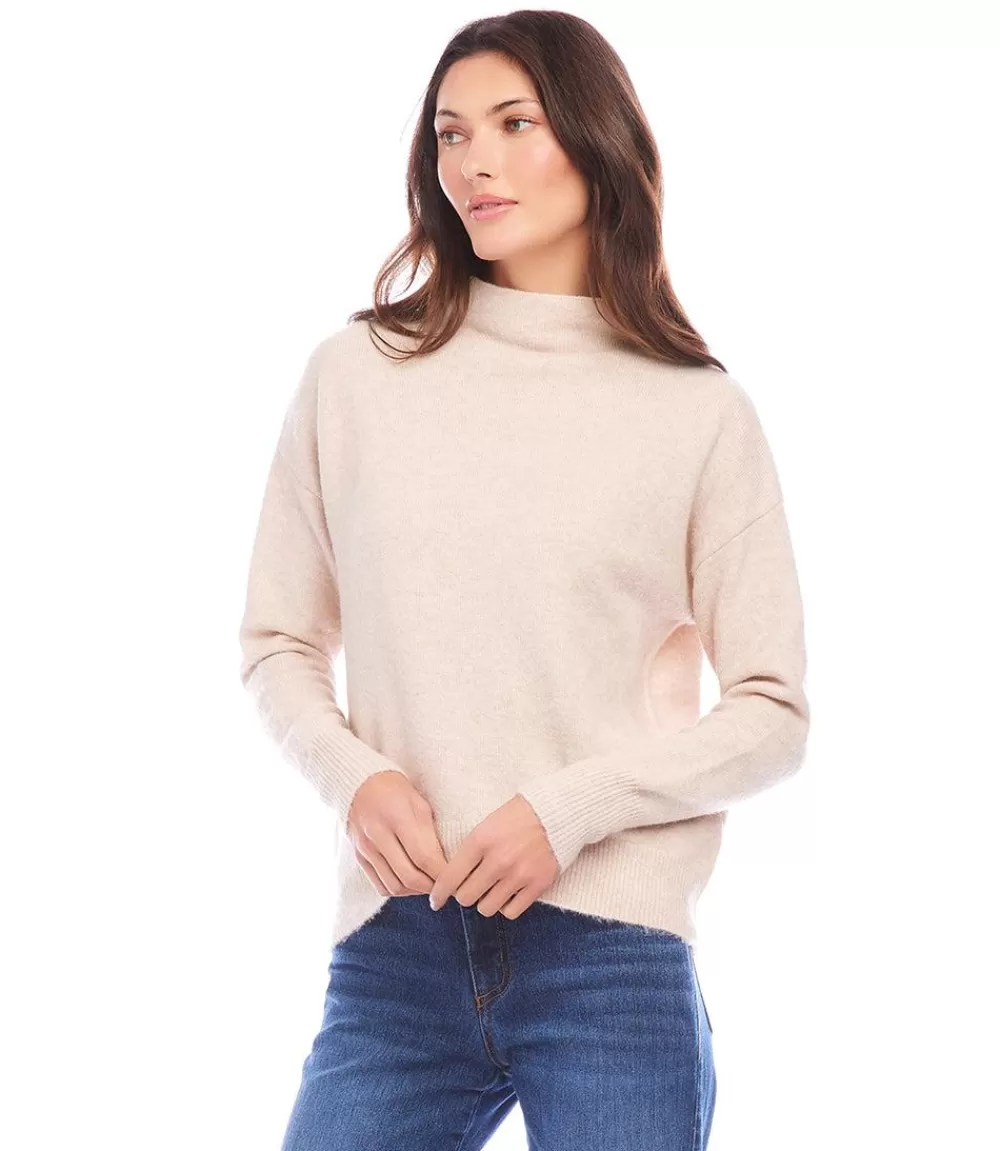 Petite Size Mock Neck Sweater>Karen Kane New