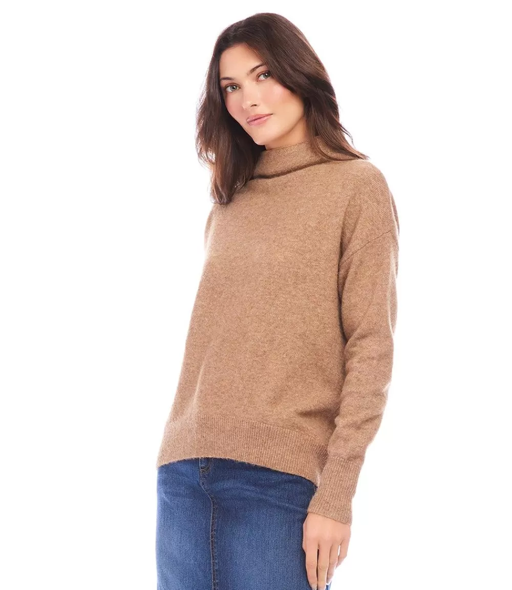 Petite Size Mock Neck Sweater>Karen Kane Best Sale