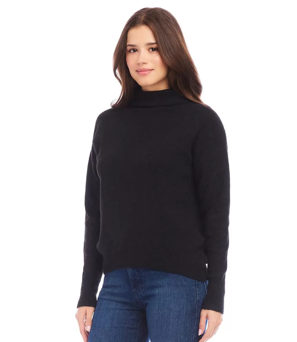 Petite Size Mock Neck Sweater>Karen Kane Sale