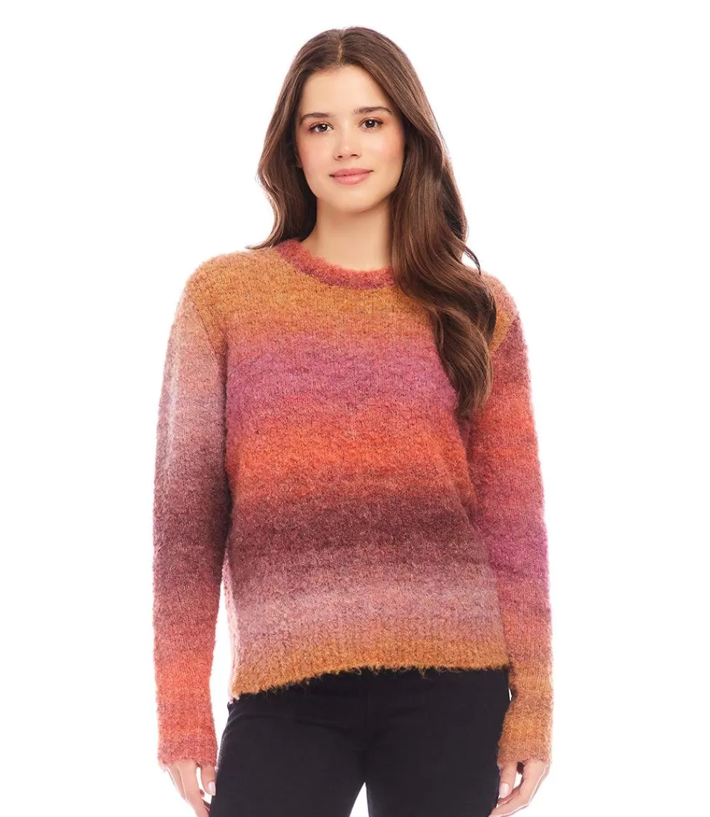 Petite Size Ombre Boucle Sweater>Karen Kane Sale