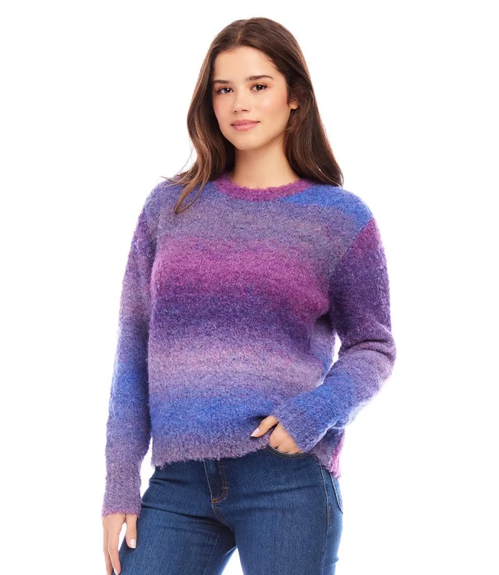 Petite Size Ombre Boucle Sweater>Karen Kane Best Sale