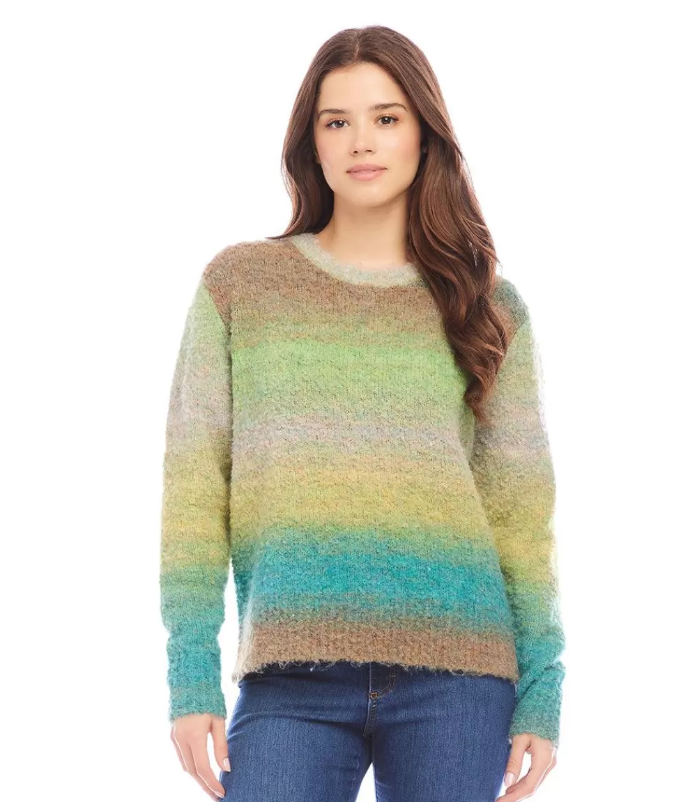 Petite Size Ombre Boucle Sweater>Karen Kane Shop