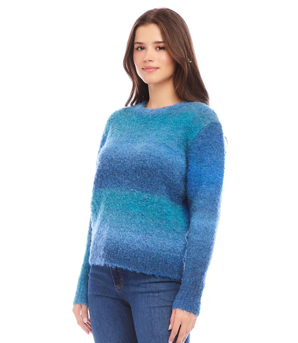 Petite Size Ombre Boucle Sweater>Karen Kane Discount