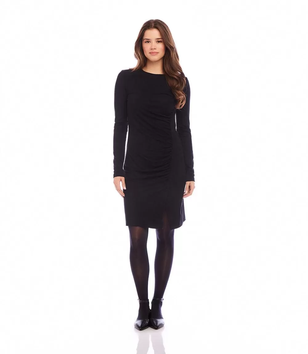 Petite Size Shirred Long Sleeve Dress>Karen Kane Flash Sale