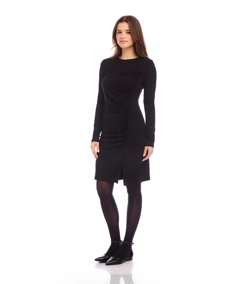 Petite Size Shirred Long Sleeve Dress>Karen Kane Flash Sale