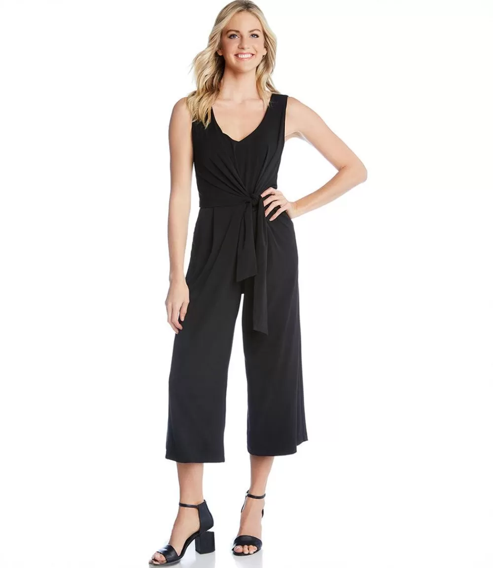 Petite Size Tie-Front Travel Jumpsuit>Karen Kane Store