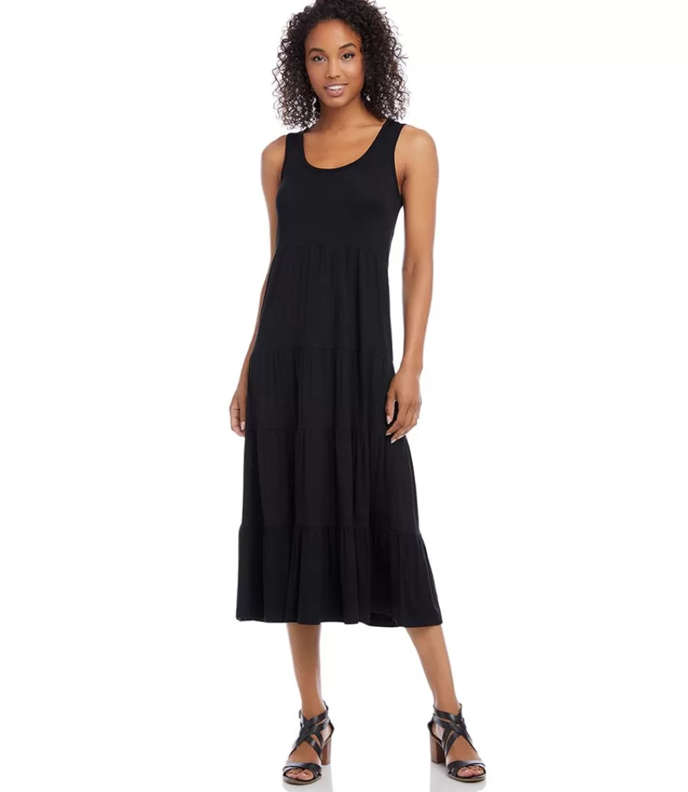 Petite Size Tiered Midi Dress>Karen Kane Fashion