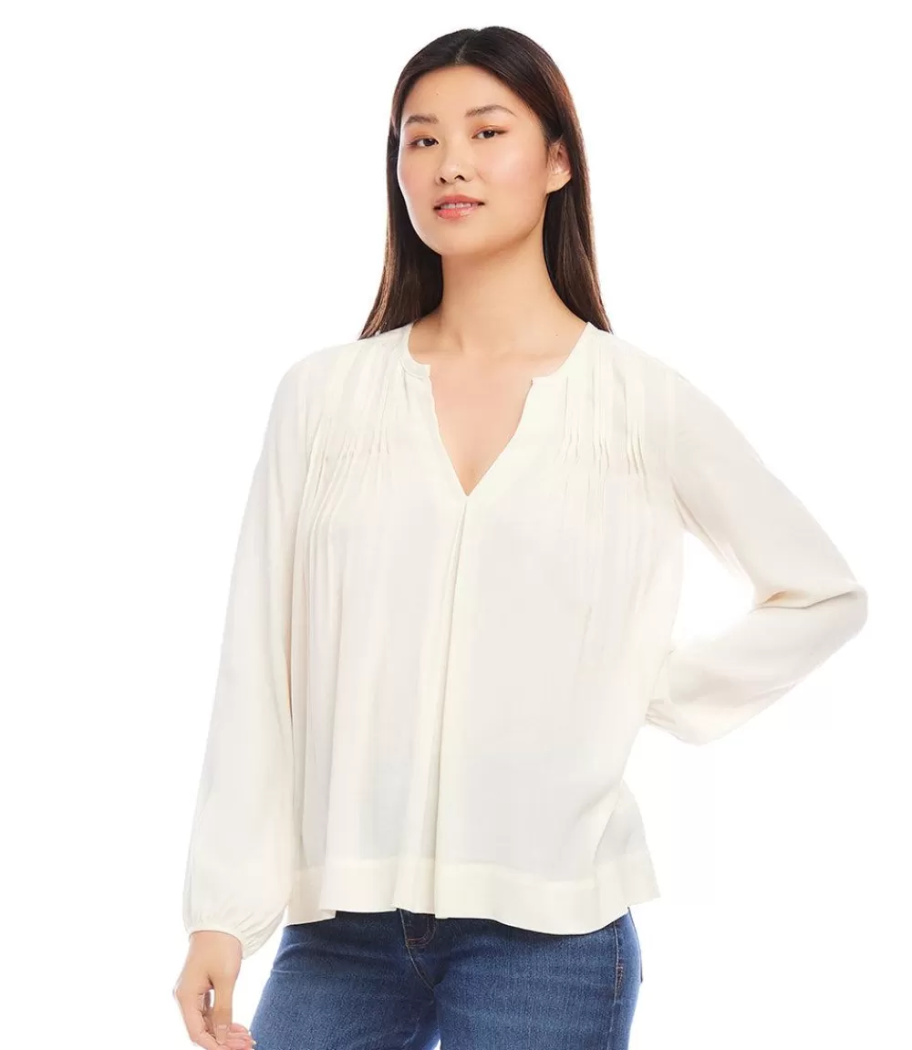 Pleated Top>Karen Kane Flash Sale