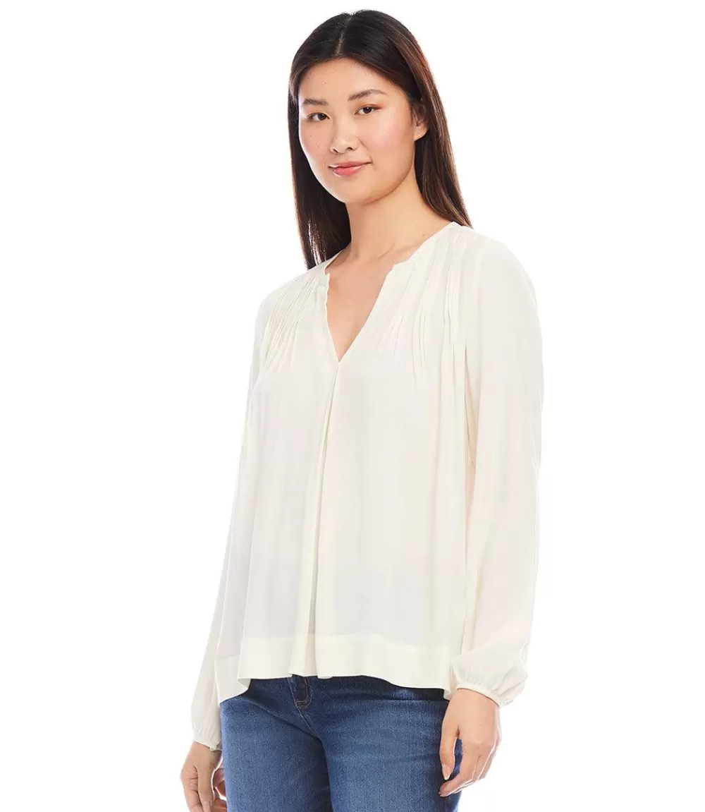 Pleated Top>Karen Kane Flash Sale