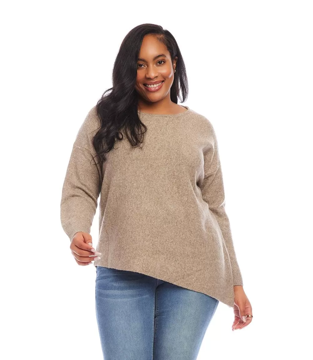 Plus Size Asymmetric Sweater>Karen Kane Sale