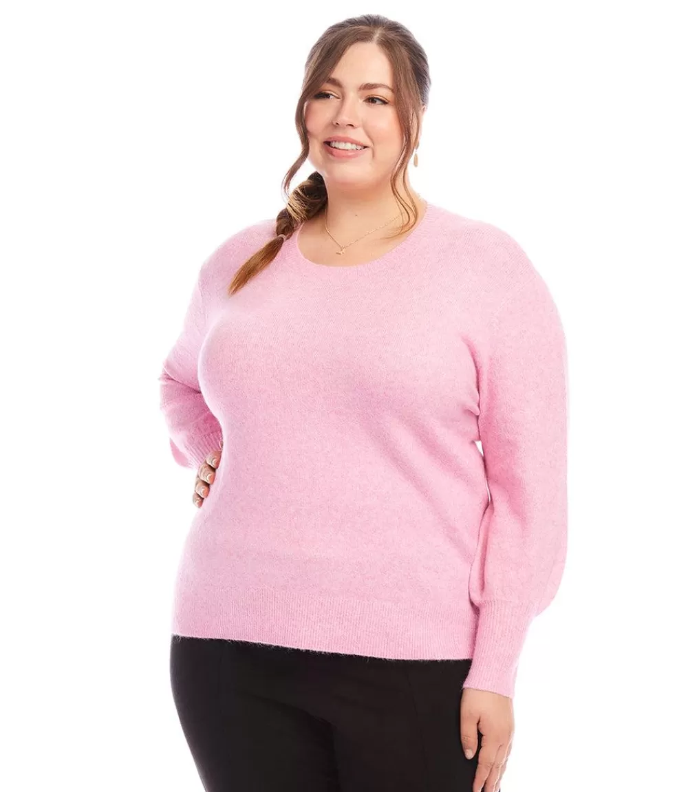 Plus Size Blouson Sleeve Sweater>Karen Kane Shop