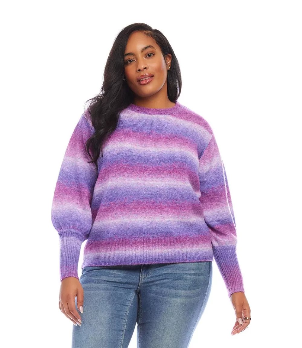 Plus Size Blouson Sleeve Sweater>Karen Kane Online