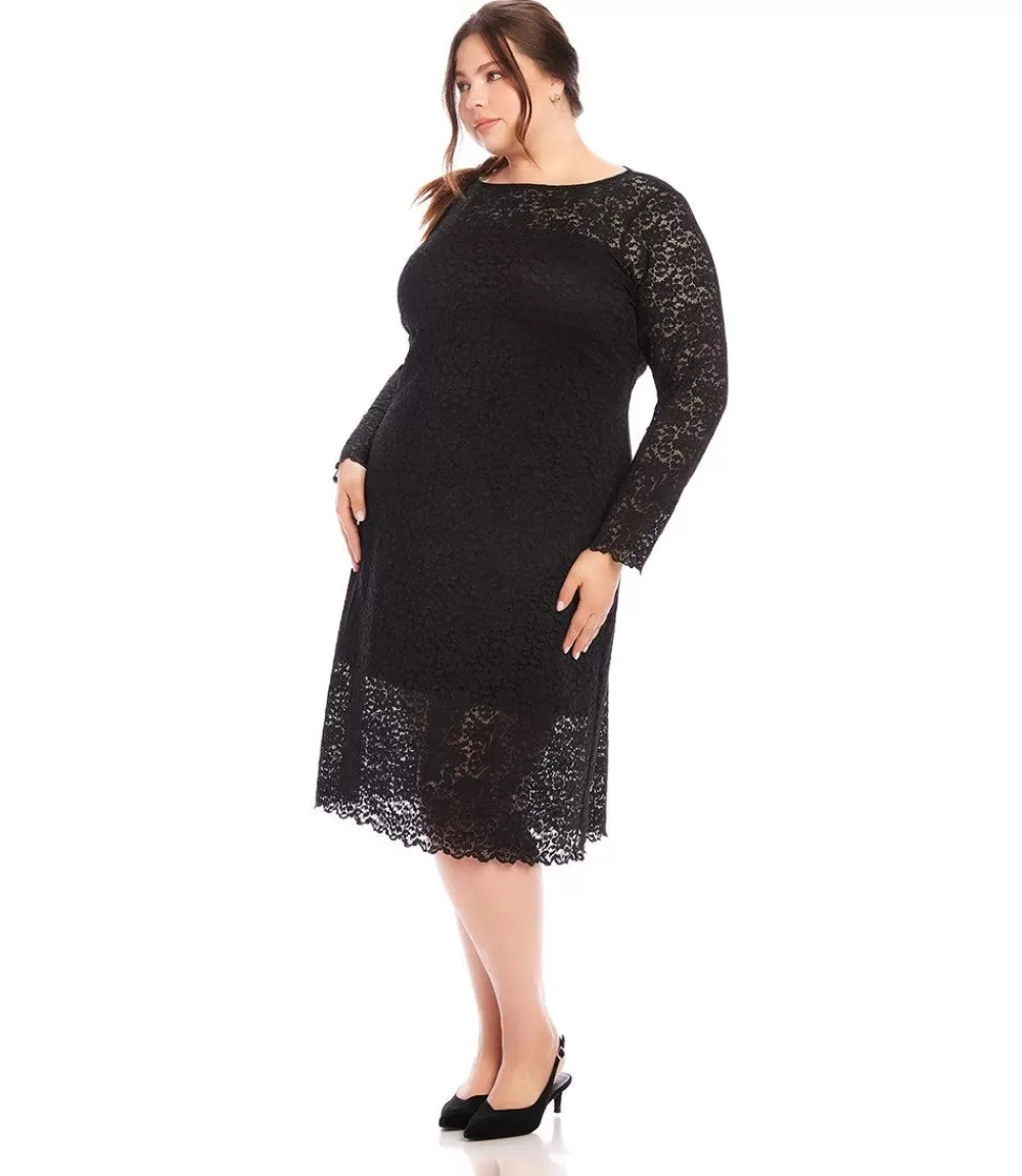 Plus Size Column Lace Dress>Karen Kane Shop