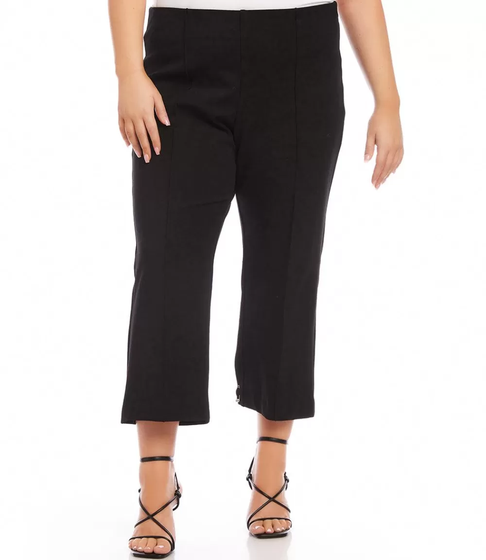 Plus Size Cropped Pintuck Pants>Karen Kane Store