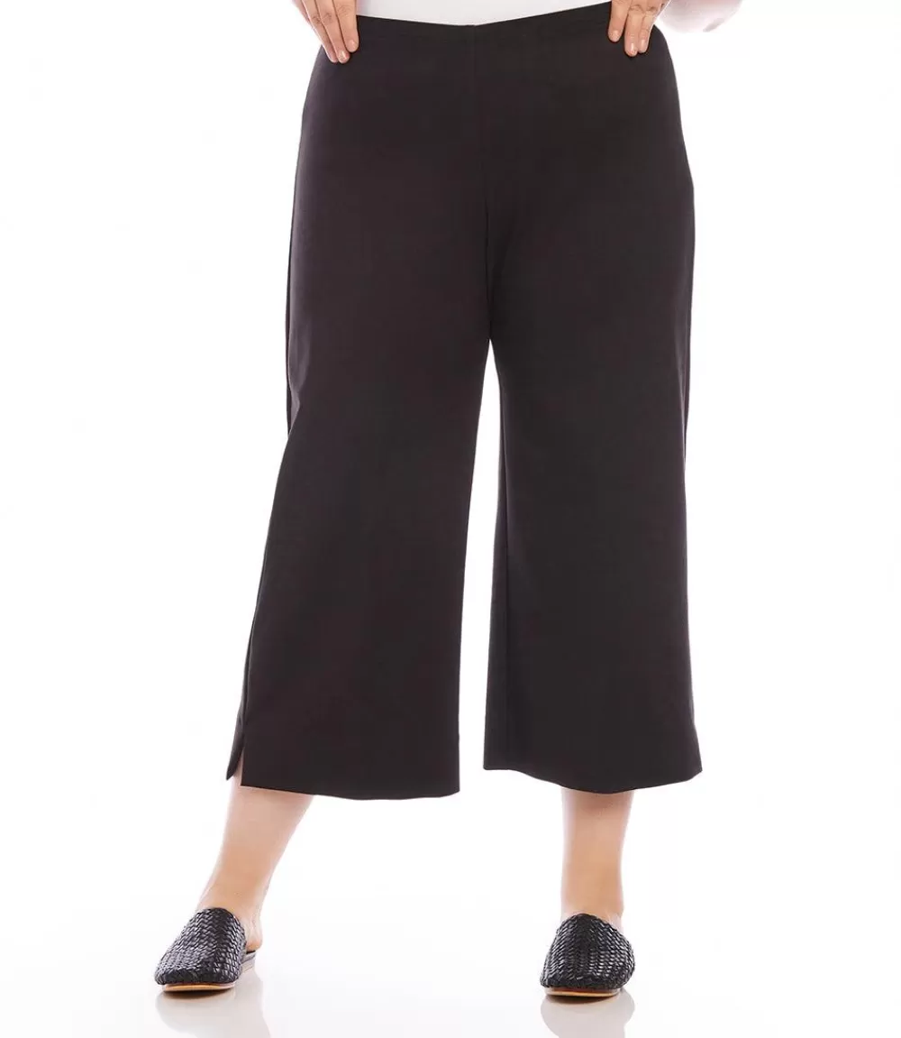 Plus Size Cropped Wide Leg Pants>Karen Kane Fashion