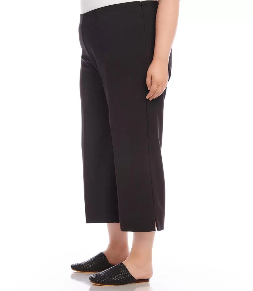 Plus Size Cropped Wide Leg Pants>Karen Kane Fashion