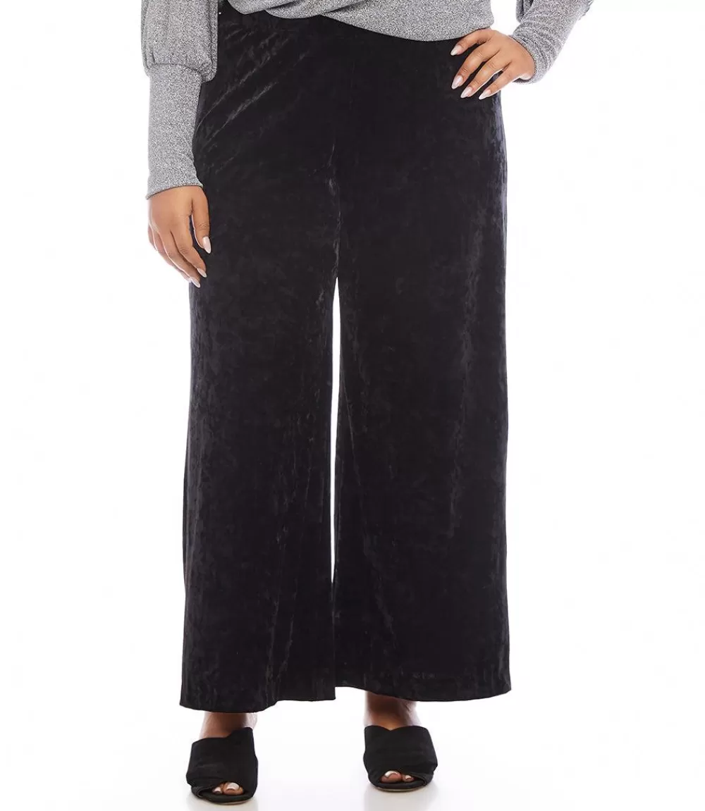 Plus Size Crushed Velvet Pants>Karen Kane Shop