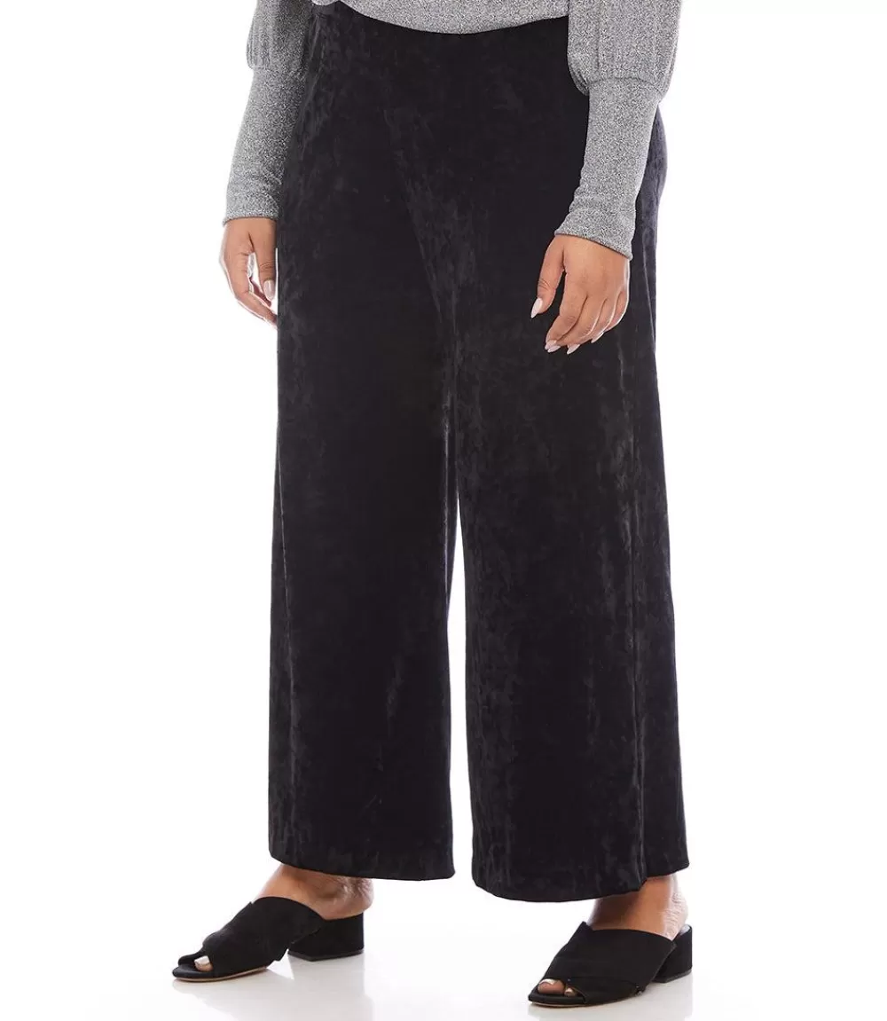 Plus Size Crushed Velvet Pants>Karen Kane Shop