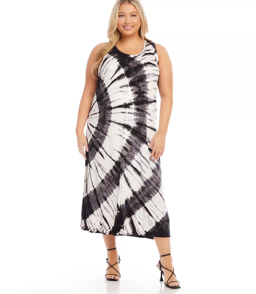 Plus Size Midi Tie Dye Dress>Karen Kane Shop