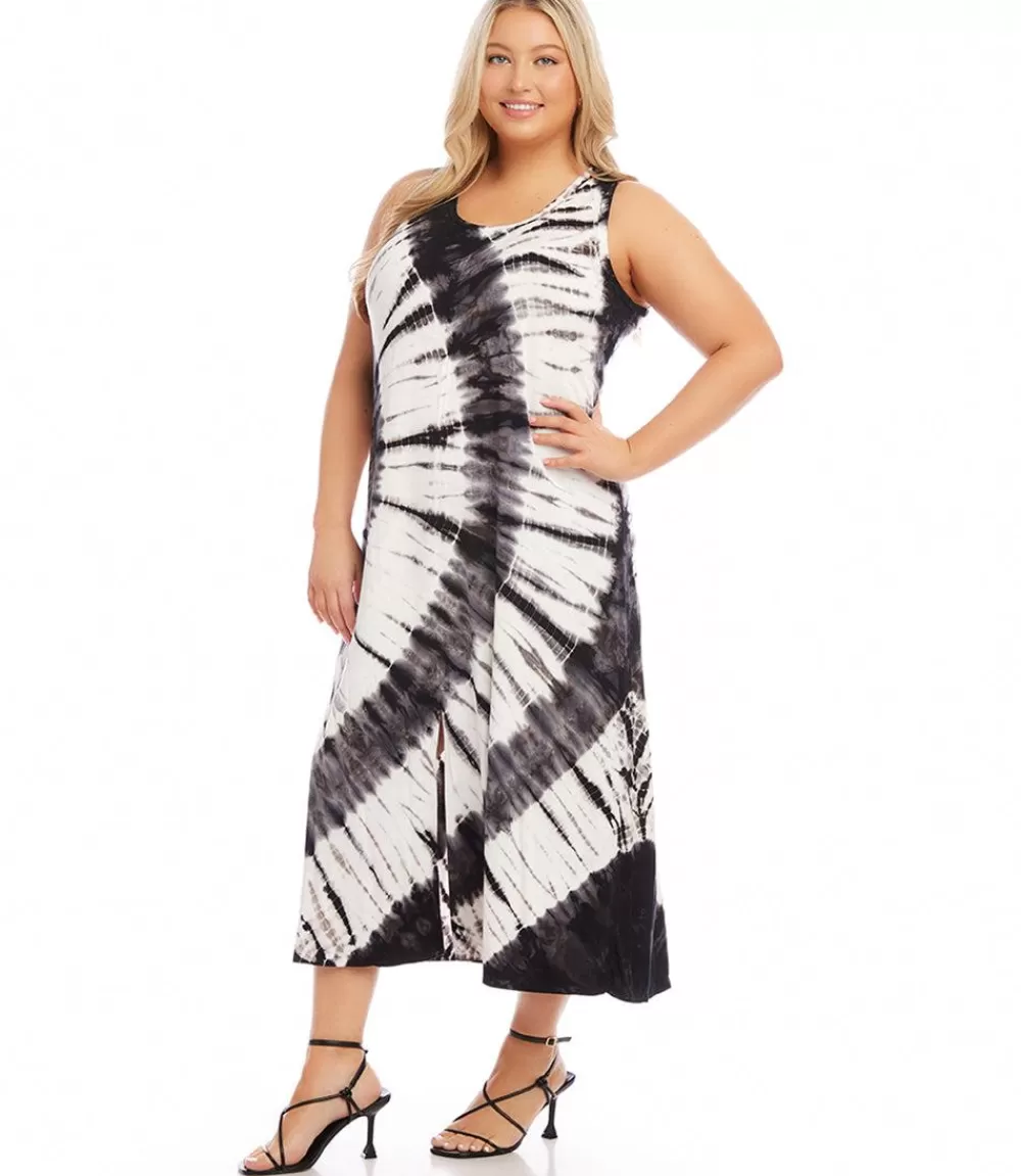 Plus Size Midi Tie Dye Dress>Karen Kane Shop