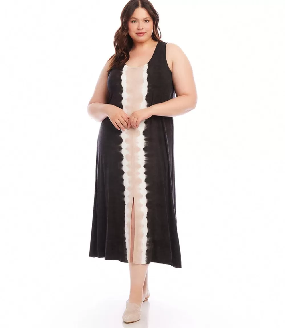 Plus Size Midi Tie Dye Dress>Karen Kane New