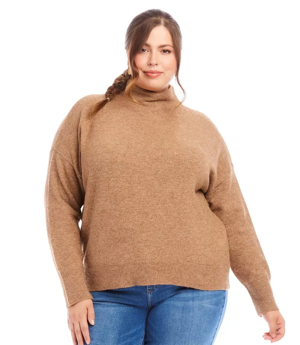 Plus Size Mock Neck Sweater>Karen Kane Best