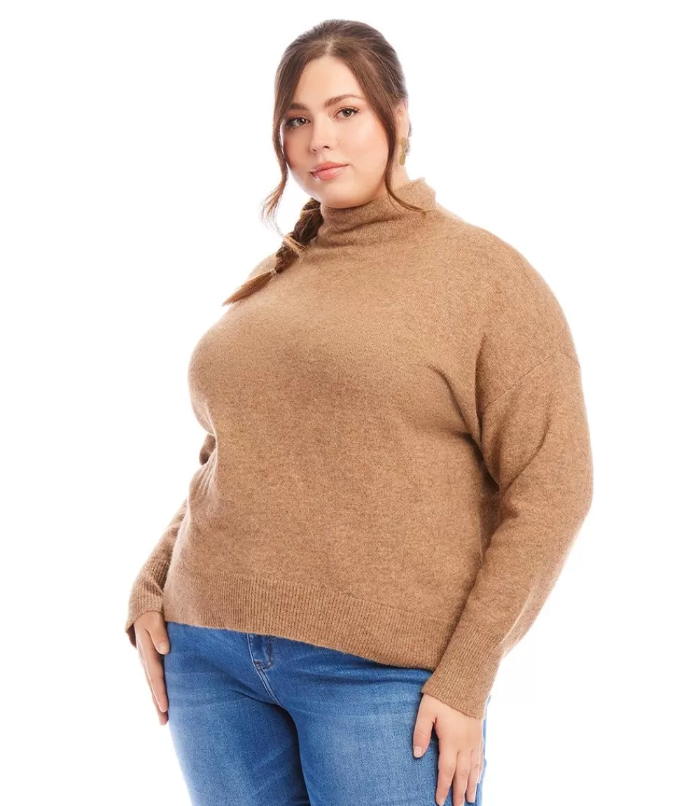 Plus Size Mock Neck Sweater>Karen Kane Best