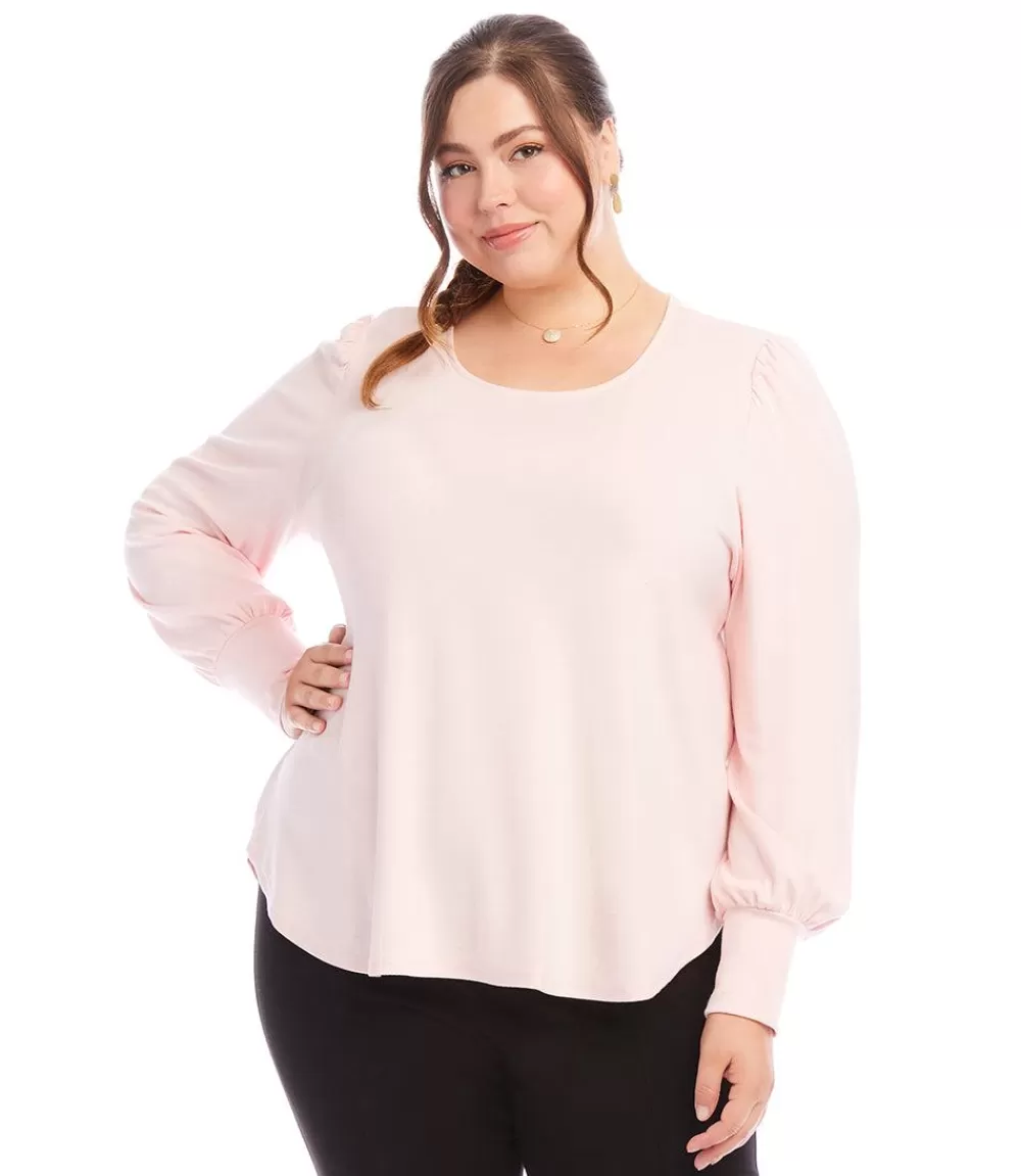 Plus Size Puff Sleeve Top>Karen Kane Cheap