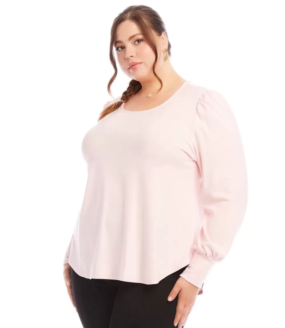 Plus Size Puff Sleeve Top>Karen Kane Cheap