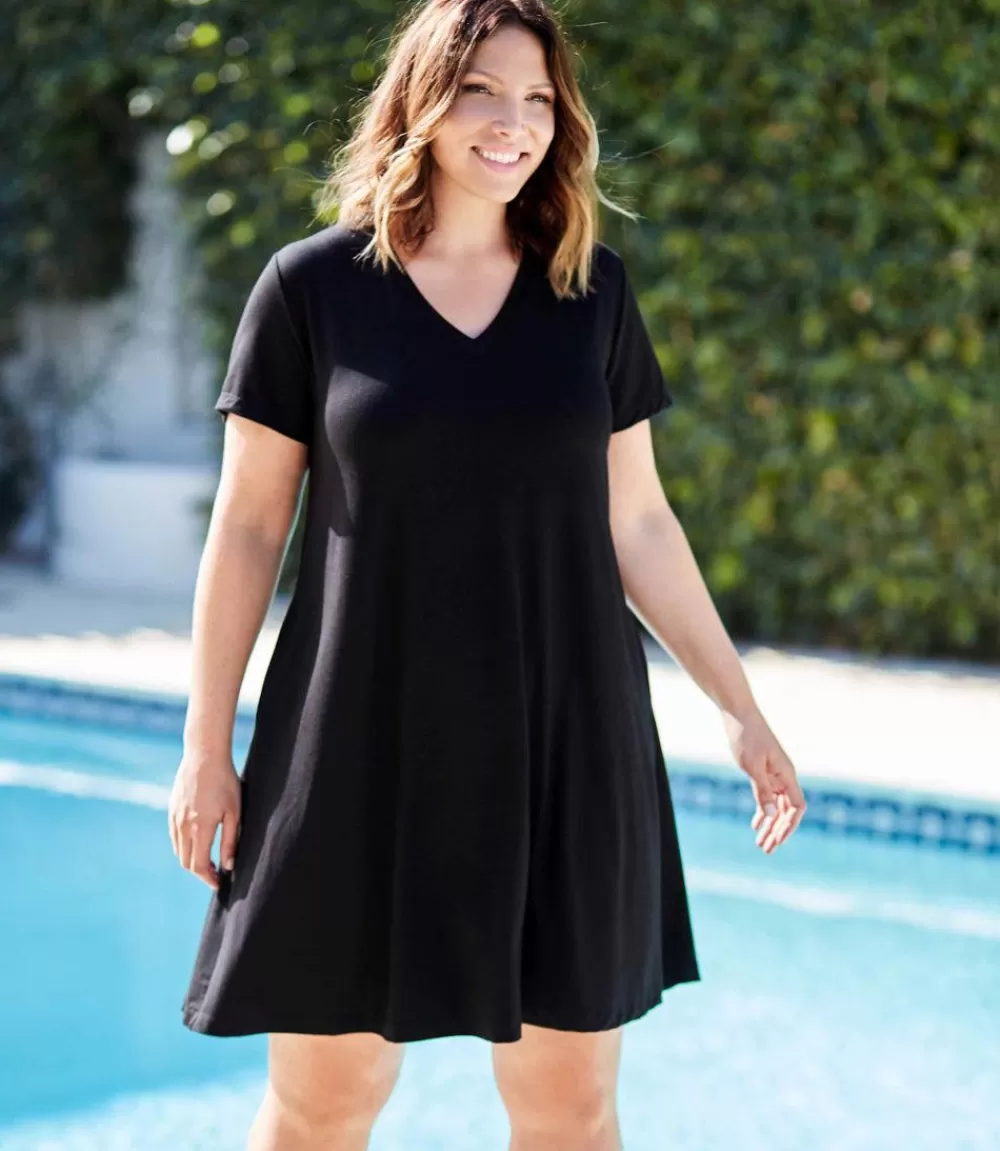 Plus Size Quinn V-Neck Pocket Dress>Karen Kane Online