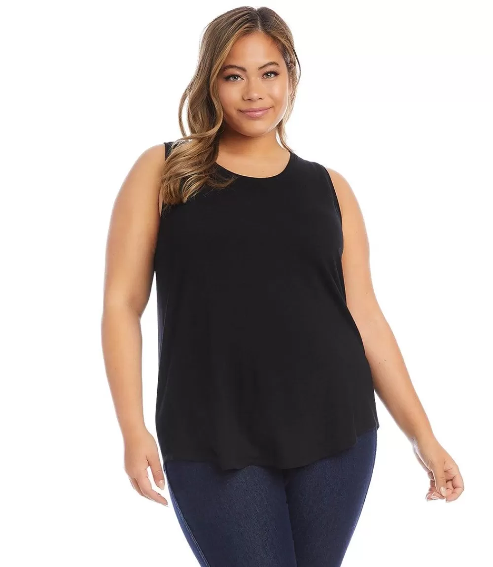 Plus Size Shirttail Tank>Karen Kane New