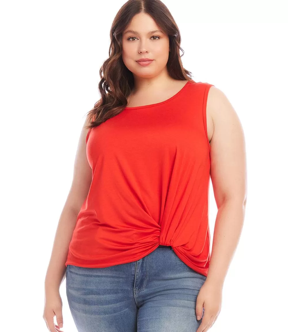 Plus Size Sleeveless Pick Up Top>Karen Kane Flash Sale