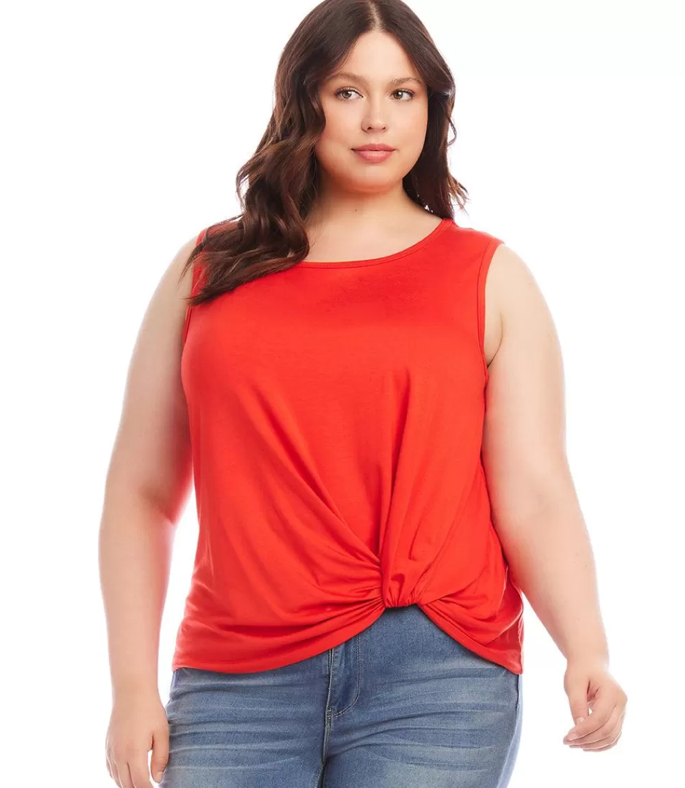 Plus Size Sleeveless Pick Up Top>Karen Kane Flash Sale