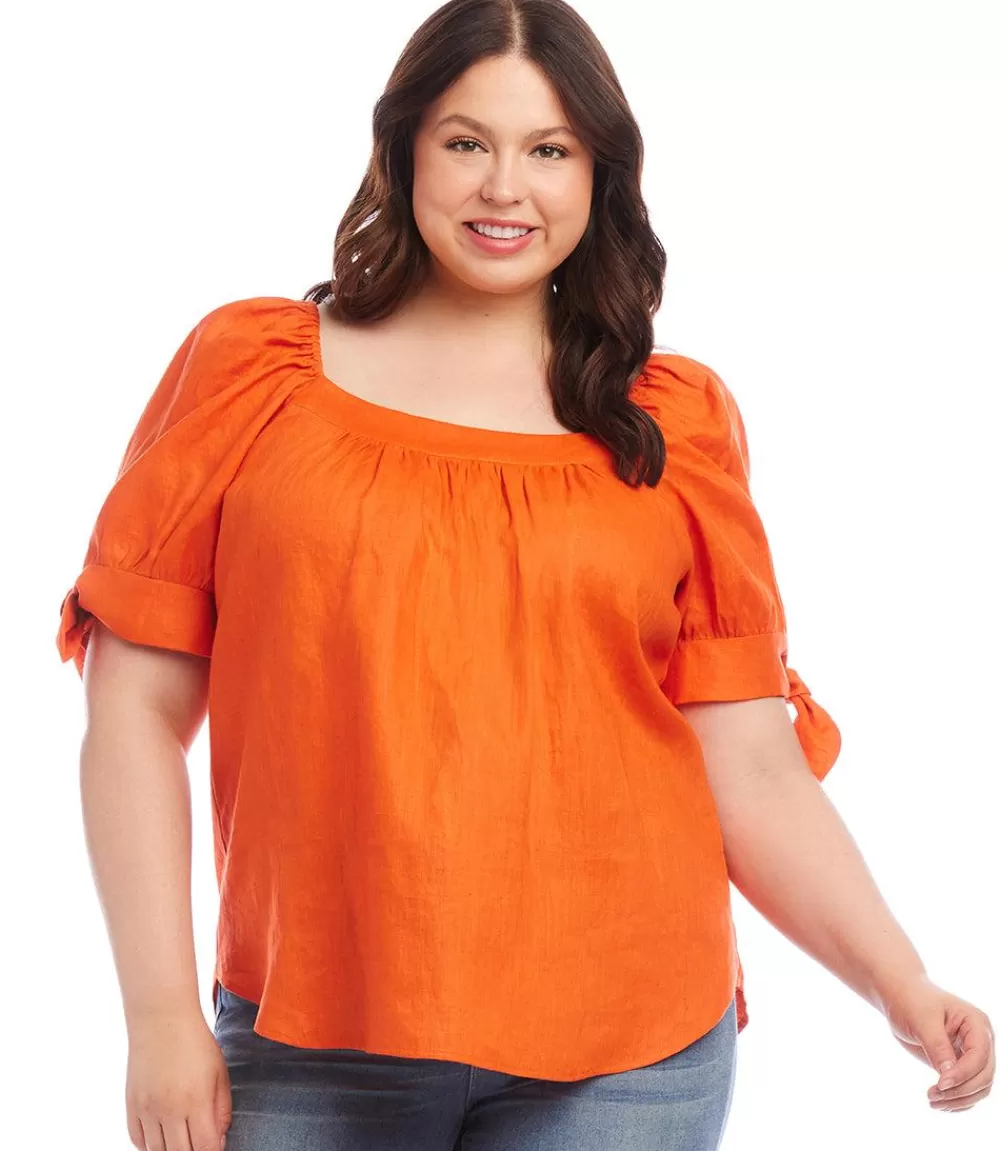 Plus Size Square Neck Top>Karen Kane Best Sale