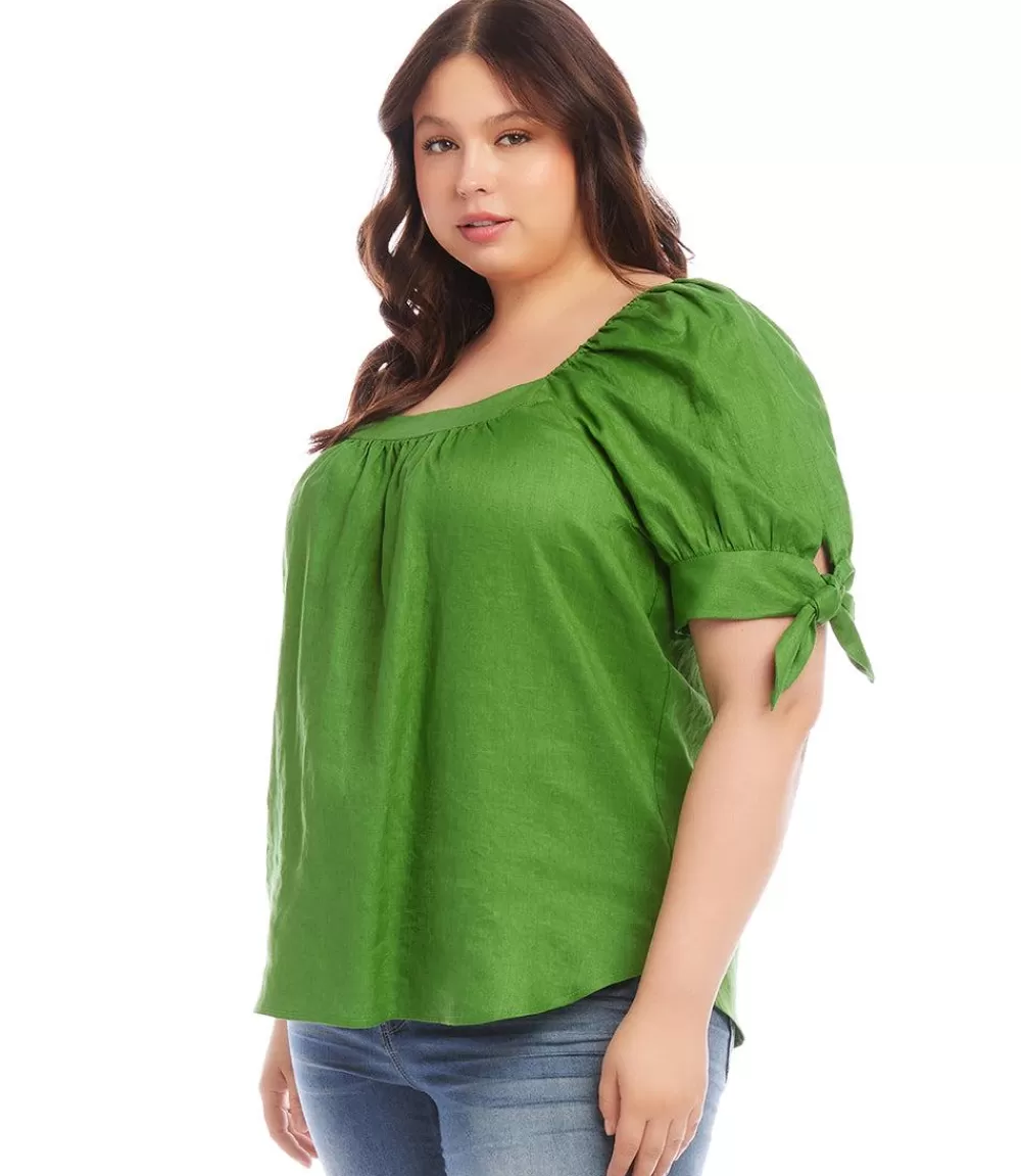 Plus Size Square Neck Top>Karen Kane Store