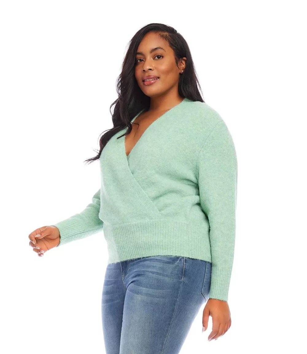 Plus Size Wrap Sweater>Karen Kane Best Sale