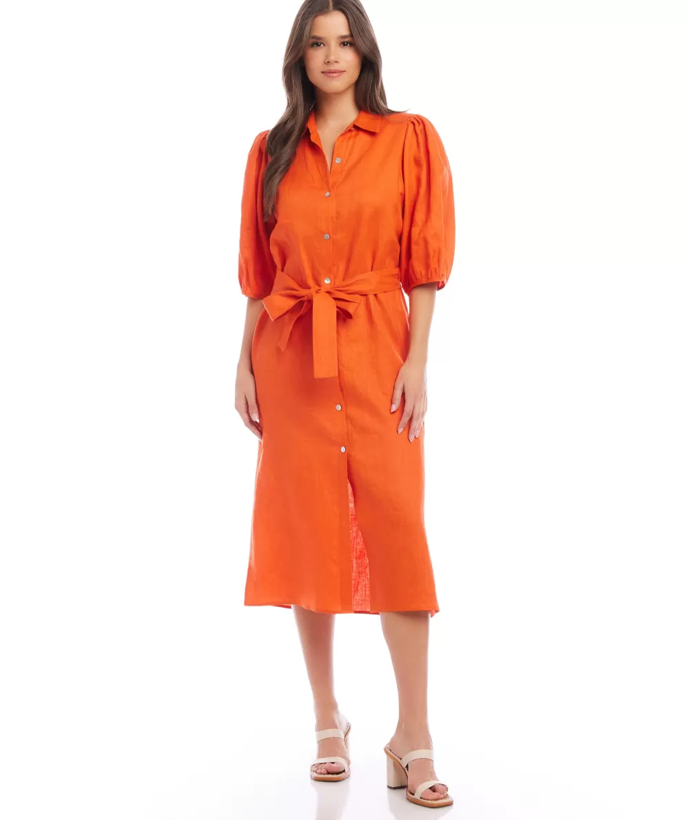 Puff Sleeve Shirtdress>Karen Kane Shop