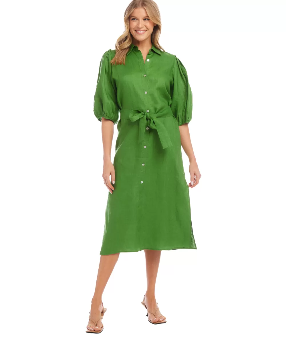 Puff Sleeve Shirtdress>Karen Kane Fashion