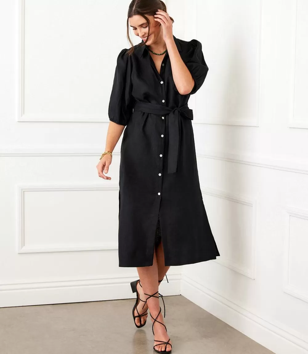 Puff Sleeve Shirtdress>Karen Kane Store