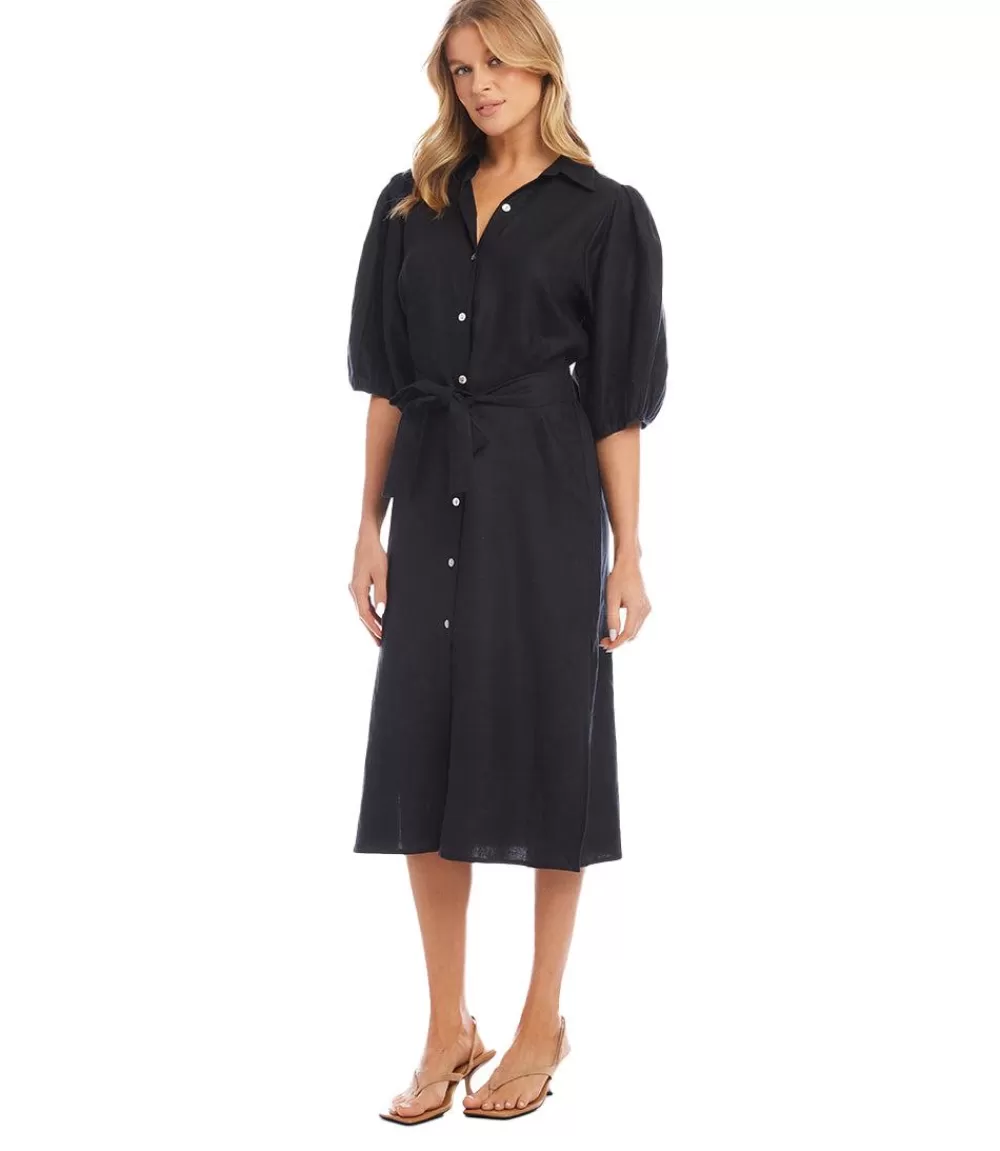 Puff Sleeve Shirtdress>Karen Kane Store