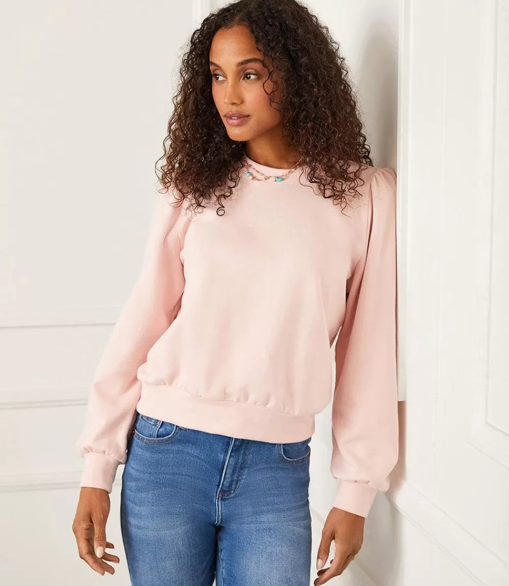 Puff Sleeve Sweatshirt>Karen Kane Sale