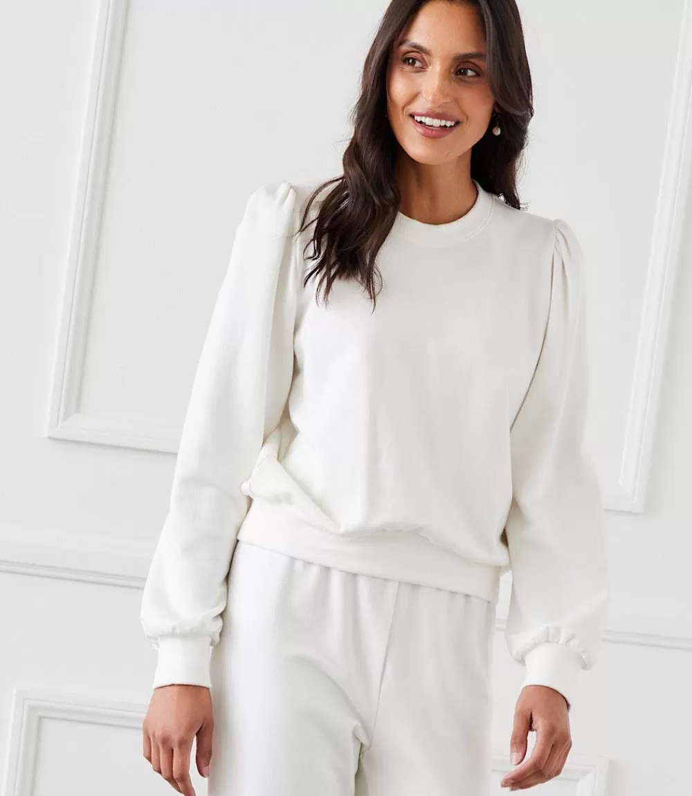 Puff Sleeve Sweatshirt>Karen Kane Outlet