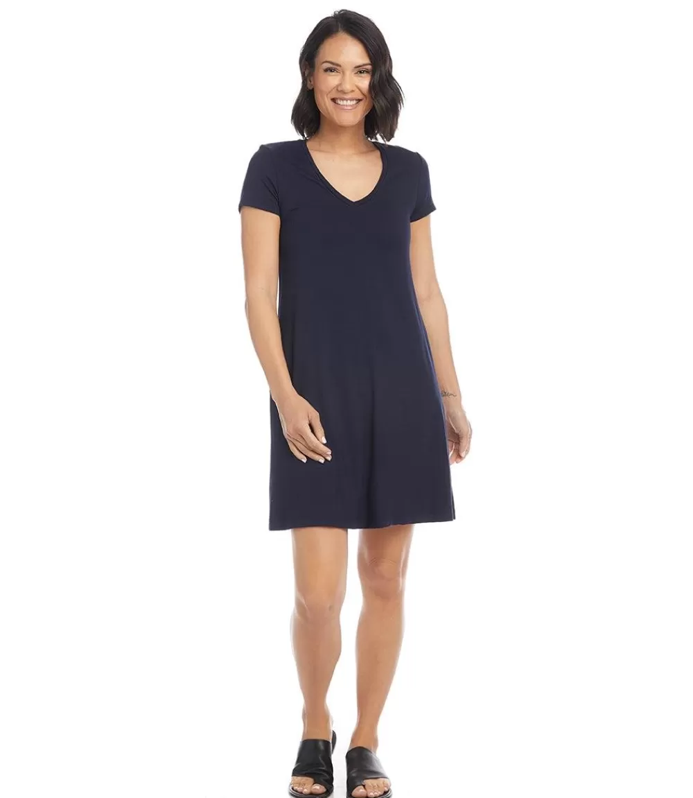 Quinn V-Neck Pocket Dress>Karen Kane Cheap