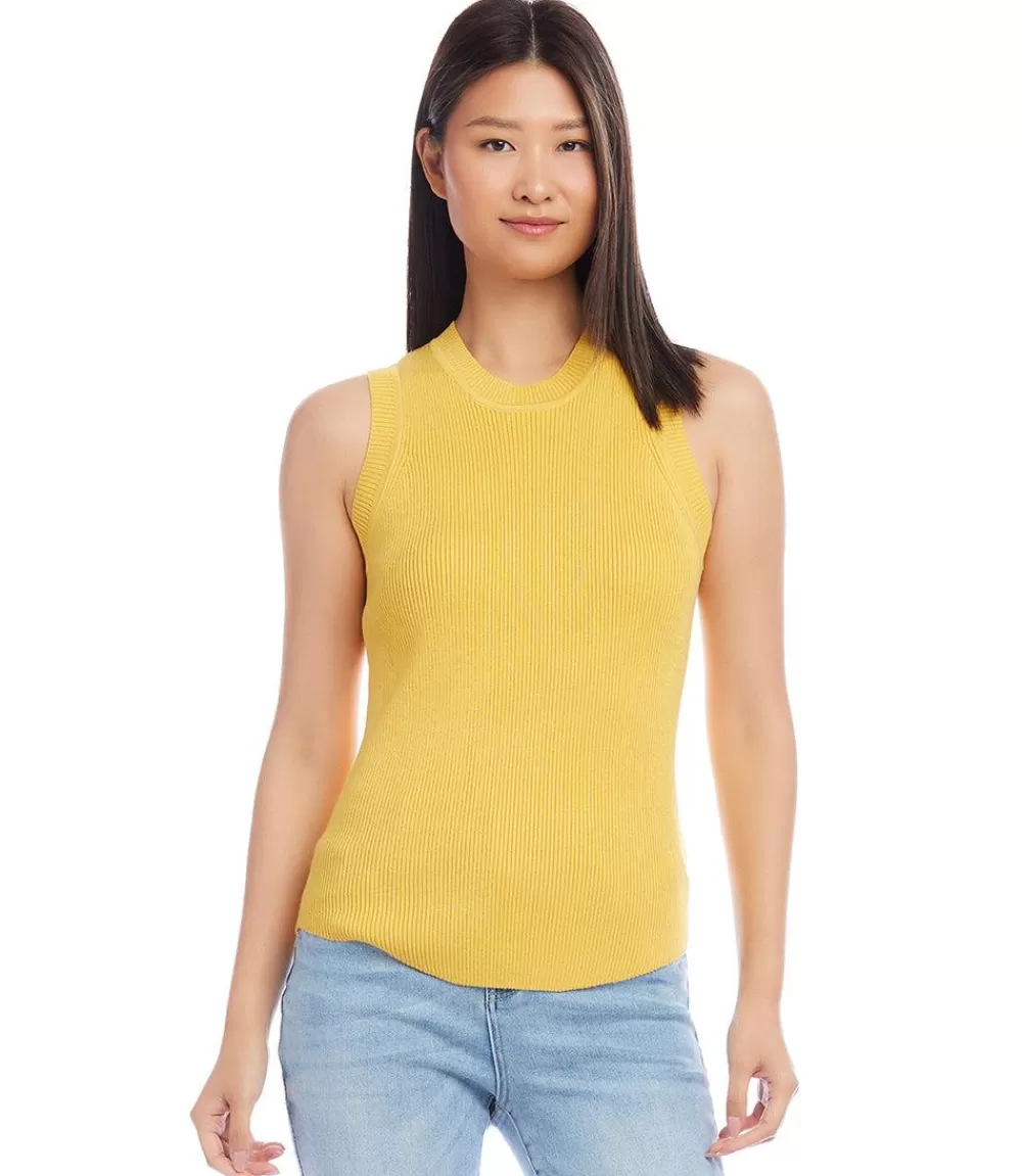 Ribbed Sleeveless Sweater Tank>Karen Kane Flash Sale