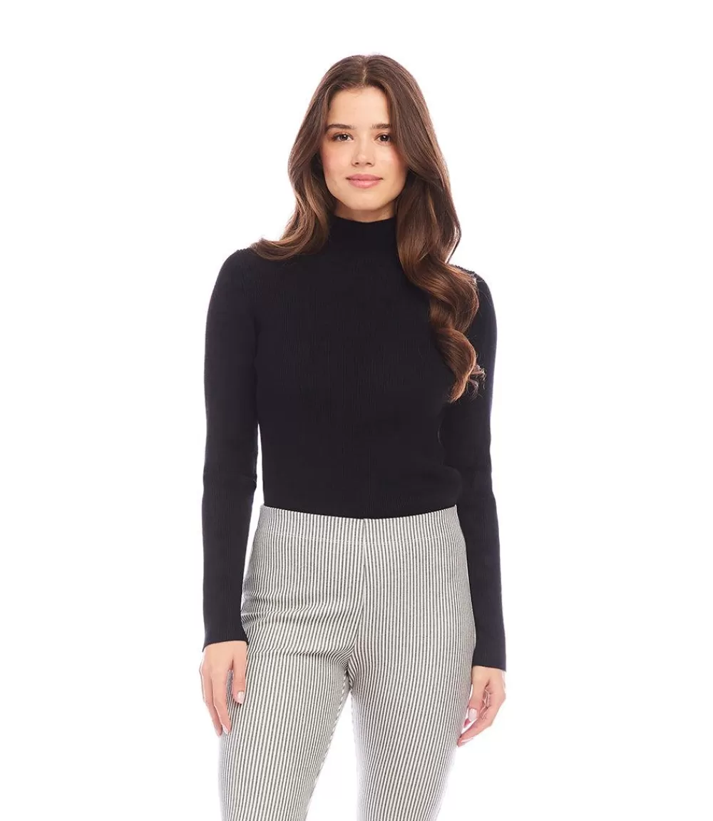 Ribbed Turtleneck Sweater>Karen Kane Cheap