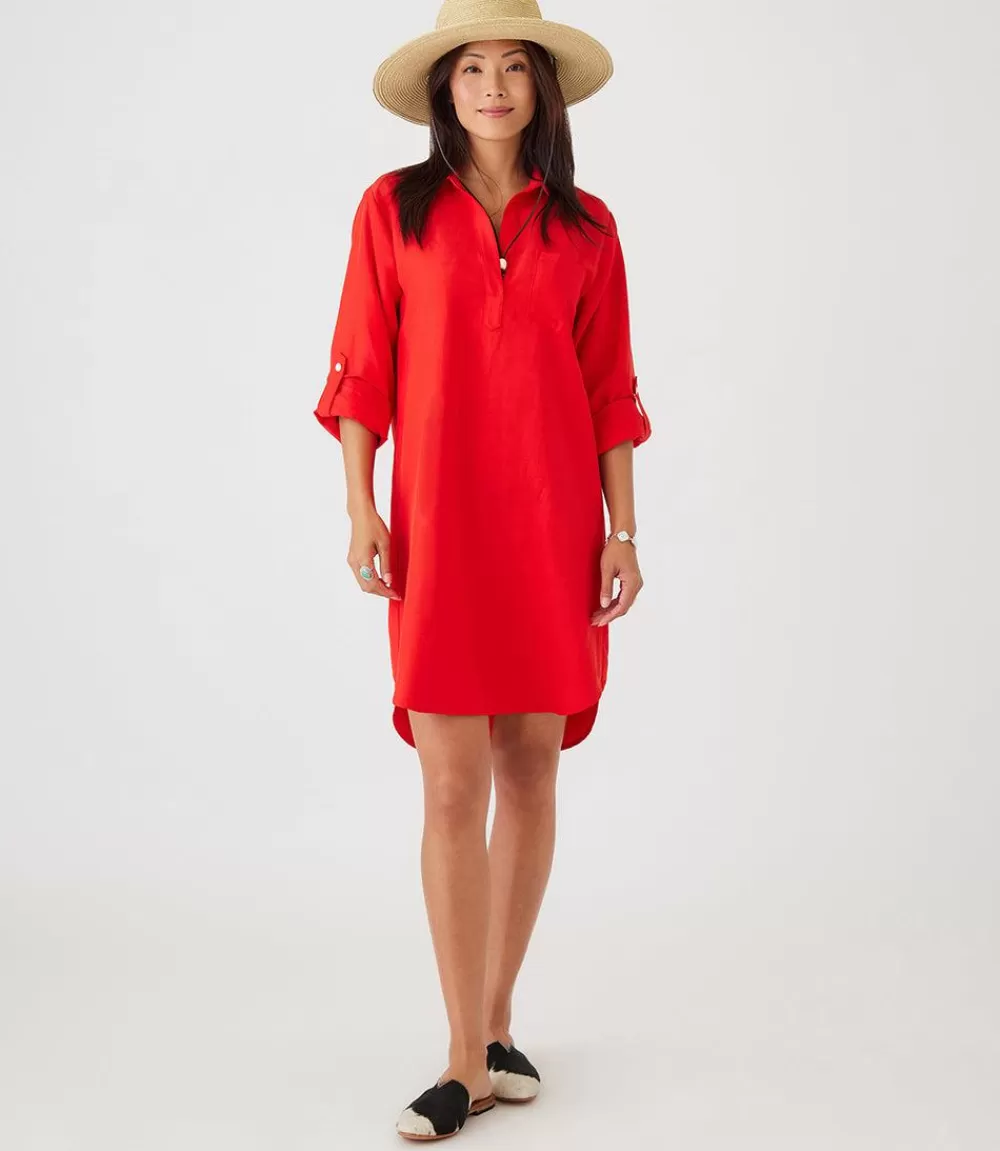 Roll Tab Sleeve Shirtdress>Karen Kane Cheap