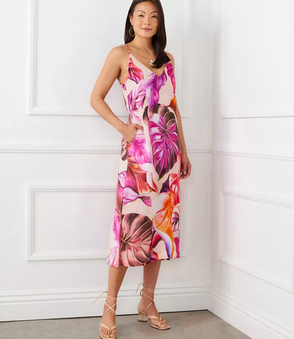 Side Slit Midi Dress>Karen Kane New