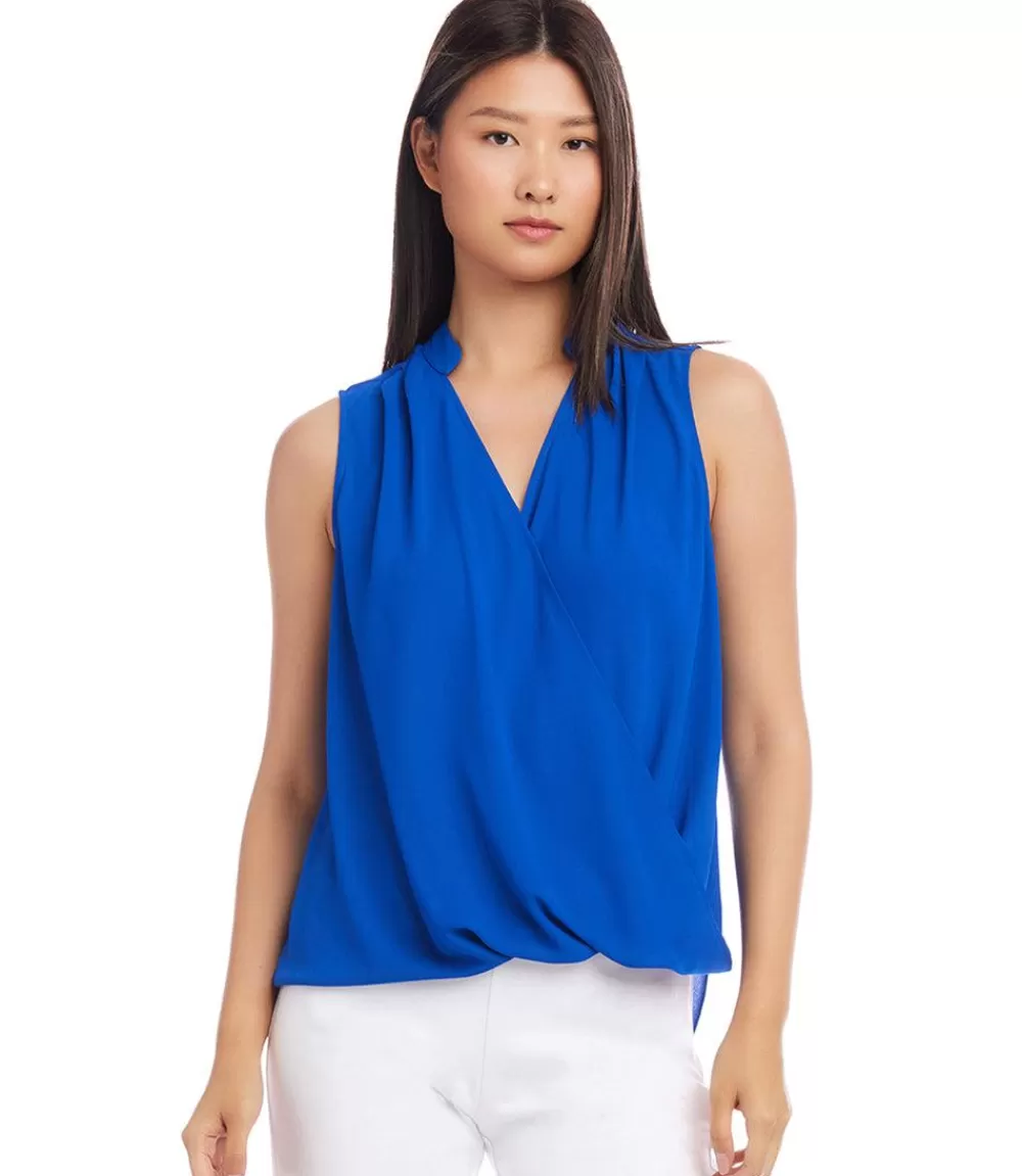 Sleeveless Drape Front Top>Karen Kane Best