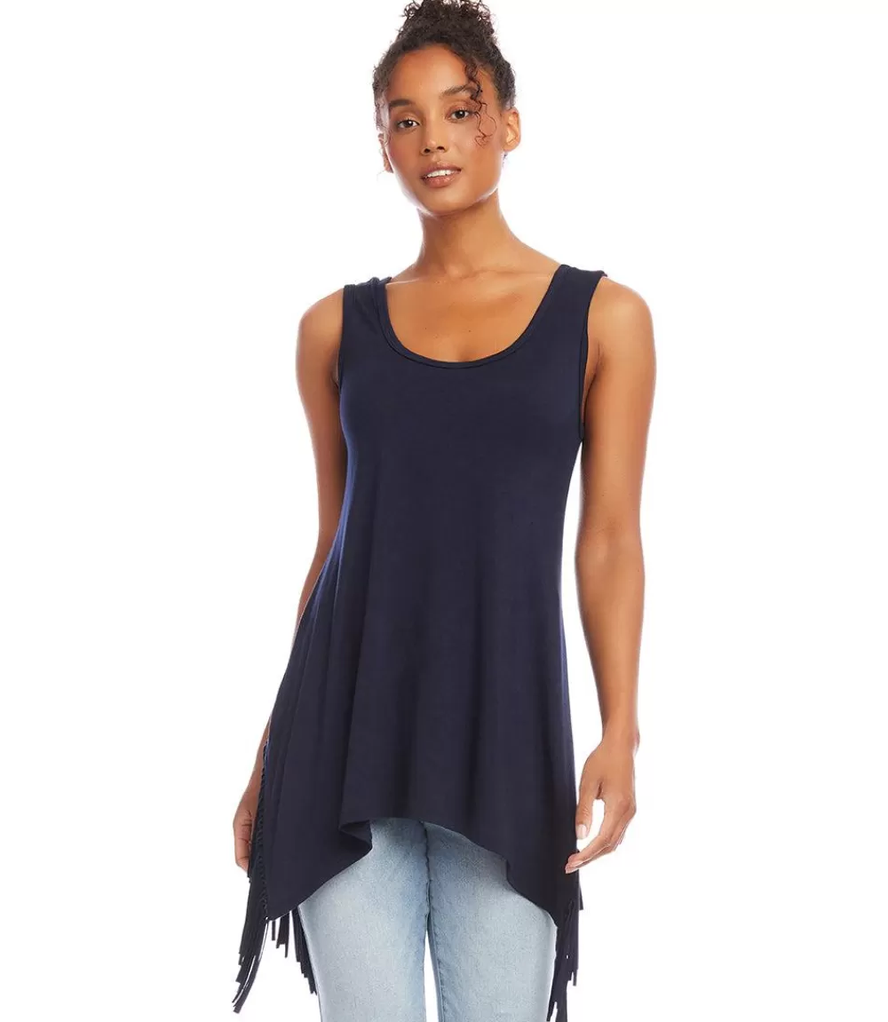 Sleeveless Fringe Top>Karen Kane Sale